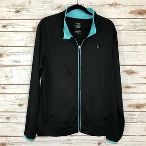 Danskin Now Active Wear Zip Up Black Jacket